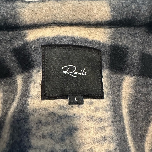 Rails Jaro Jacket Plaid Oversized Buffalo Print Coat Cozy Shacket L - Picture 12 of 14